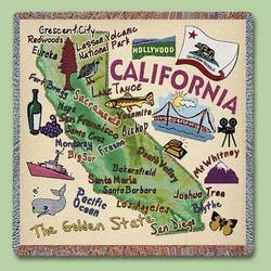 California State Tapestry Lap Throw