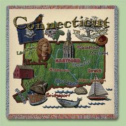Connecticut State Tapestry Lap Throw