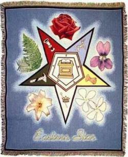 Eastern Star Masonic Tapestry Throw