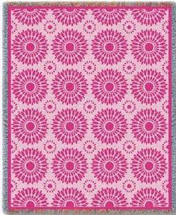 Blossom Pink Tapestry Throw