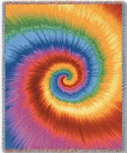 Tie Dye Tapestry Throw