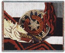 Indian Market Tapestry Throw