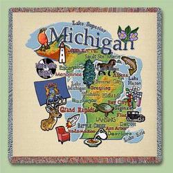 Michigan State Tapestry Lap Throw