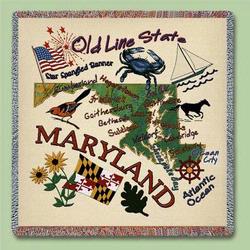 Maryland State Tapestry Lap Throw