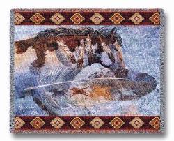 Horsefeathers Tapestry Throw