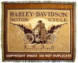 Harley Davidson ® 1910 Tapestry Throw Blanket