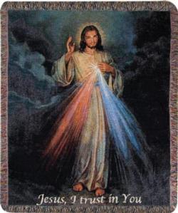 The Divine Mercy Tapestry Throw