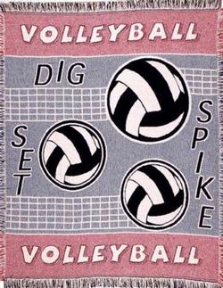 Spike Volleyball Throw Blanket