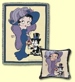 Betty Boop Glamour Tapestry Throw Pillow