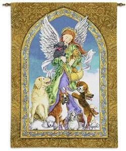 Angel of Dogs Tapestry Wall Hanging