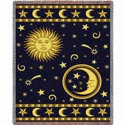 Moon and Stars Tapestry Throw