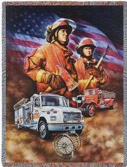 Firefighter Tapestry Throw
