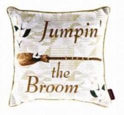 Jumping The Broom Tapestry Throw Pillow