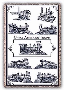 Great American Trains Throw Blanket