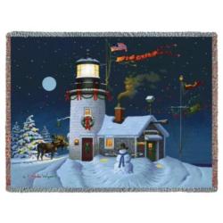 Take Out Window Lighthouse Tapestry Throw