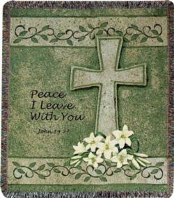 John 14:27 Peace I Leave With You Tapestry Throw