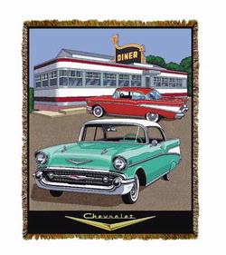 1957 Chevy ® Tapestry Throw Blanket 
