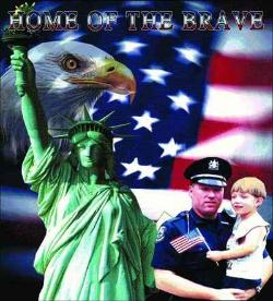 Brave Police Officer Tapestry Throw