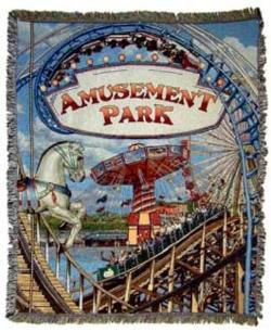 Amusement Park Tapestry Throw