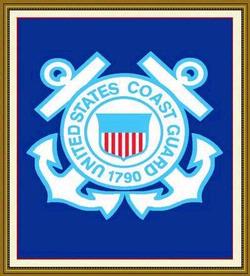 United States Coast Guard Emblem Tapestry Throw