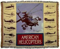 Helicopter History Tapestry Throw