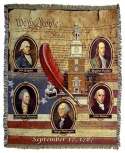 Founding Fathers Tapestry Throw Blanket