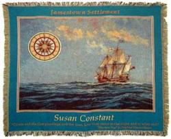 Susan Constant Ship Tapestry Throw