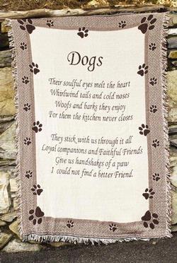 Dogs Melt the Heart Throw Blanket