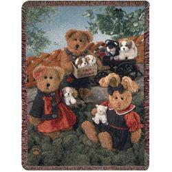 Boyds Bear Bailey and Friends Tapestry Throw