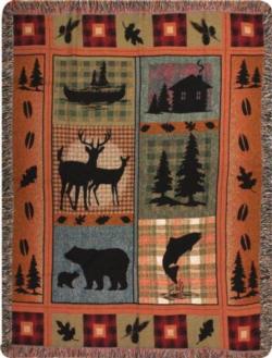Bear Lodge Tapestry Throw