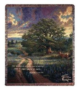 Country Living With Verse Tapestry Throw