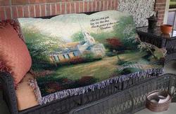 Hometown Chapel with Verse Tapestry Throw