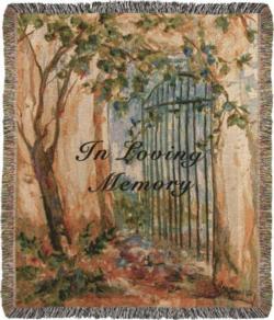 In Loving Memory Gate Tapestry Throw