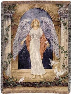  A Guardian Angel Tapestry Throw