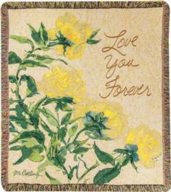 Love You Forever Floral Tapestry Throw
