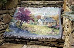 Streams of Living Water with Verse Tapestry Throw