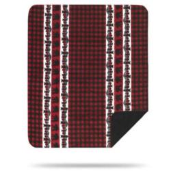 Denali Bear Plaid Border Microplush ® Blanket