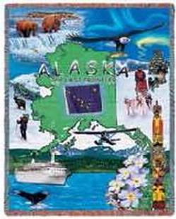 Alaska State Tapestry Throw
