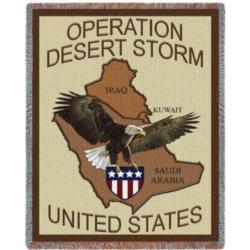 US Operation Desert Storm Tapestry Throw Blanket