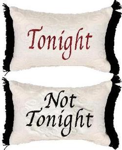 Tonight / Not Tonight Pillow Talk Tapestry Pillow