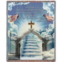 2 Peter 1:11Heaven's Gate 1 Tapestry Throw