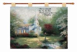 Hometown Chapel with Verse Tapestry Wall Hanging
