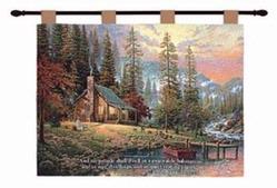 A Peaceful Retreat Isaiah 32:18 Tapestry Wall Hanging