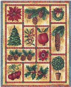 Images of Christmas Tapestry Throw