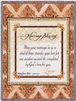 Marriage Blessing Tapestry Throws