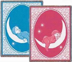 Moon Baby Girl - Pink Throw Blanket