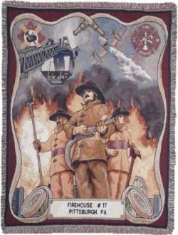 Firefighter Tapestry Throw