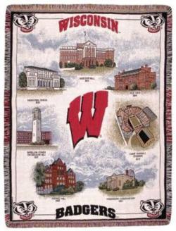 Collegiate - University of Wisconsin Tapestry Throw