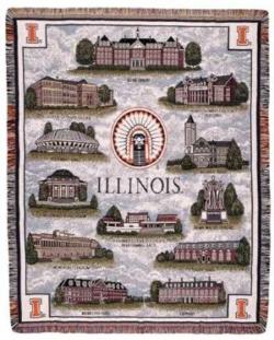 Collegiate - University of Illinois Tapestry Throw
