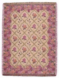 Ribbons & Roses Tapestry Throw